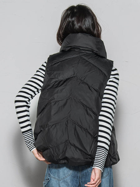 【WEB限定】スタンドカラーダウンベスト