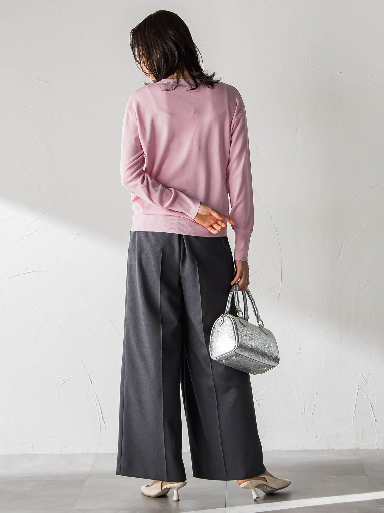 ソフィーツイルストレッチワイドパンツ ≪洗える≫