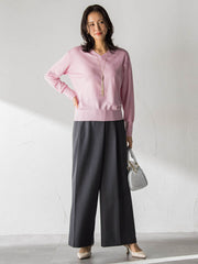 ソフィーツイルストレッチワイドパンツ ≪洗える≫