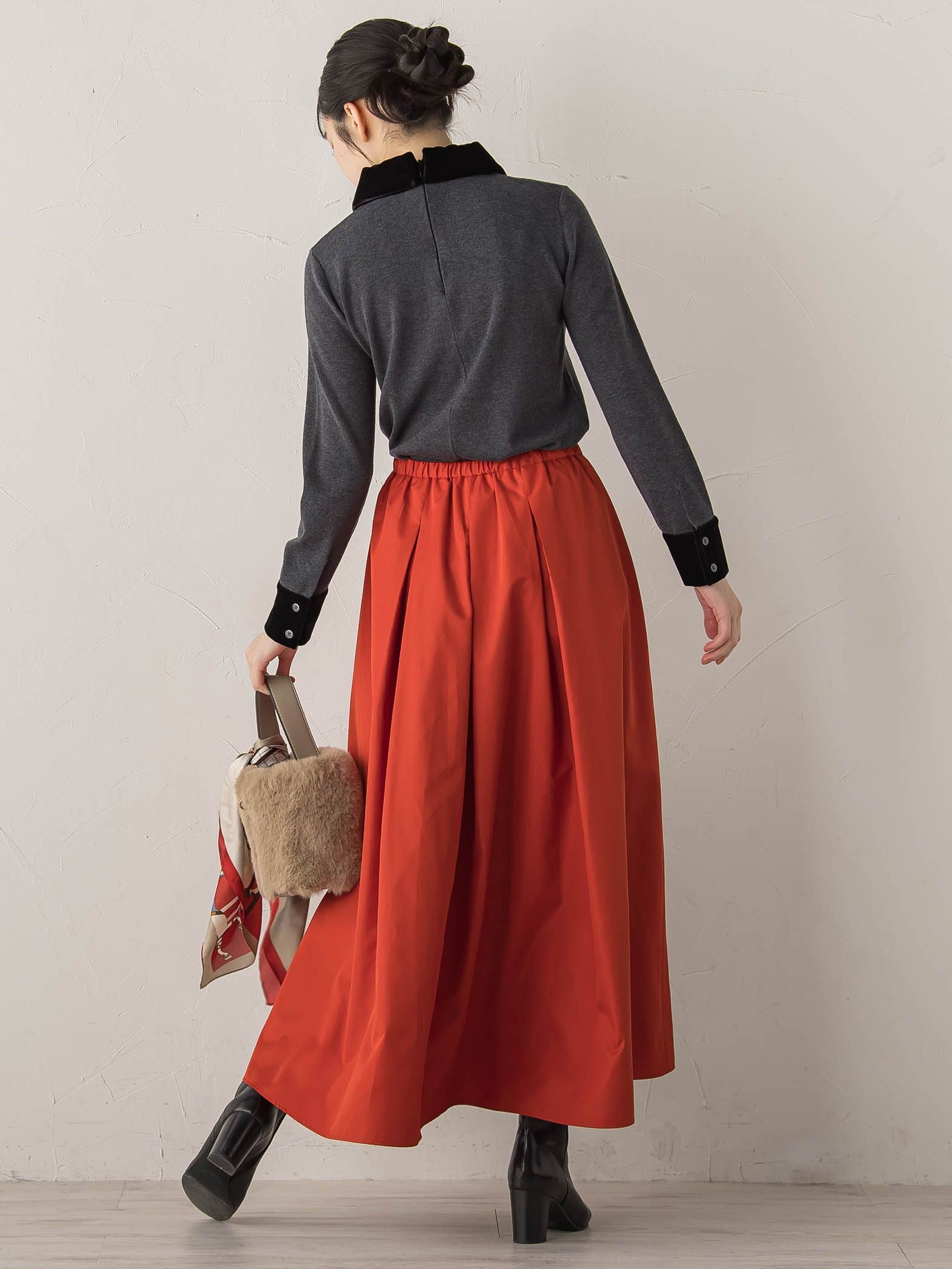 タフタタックスカート≪洗濯機で洗える≫