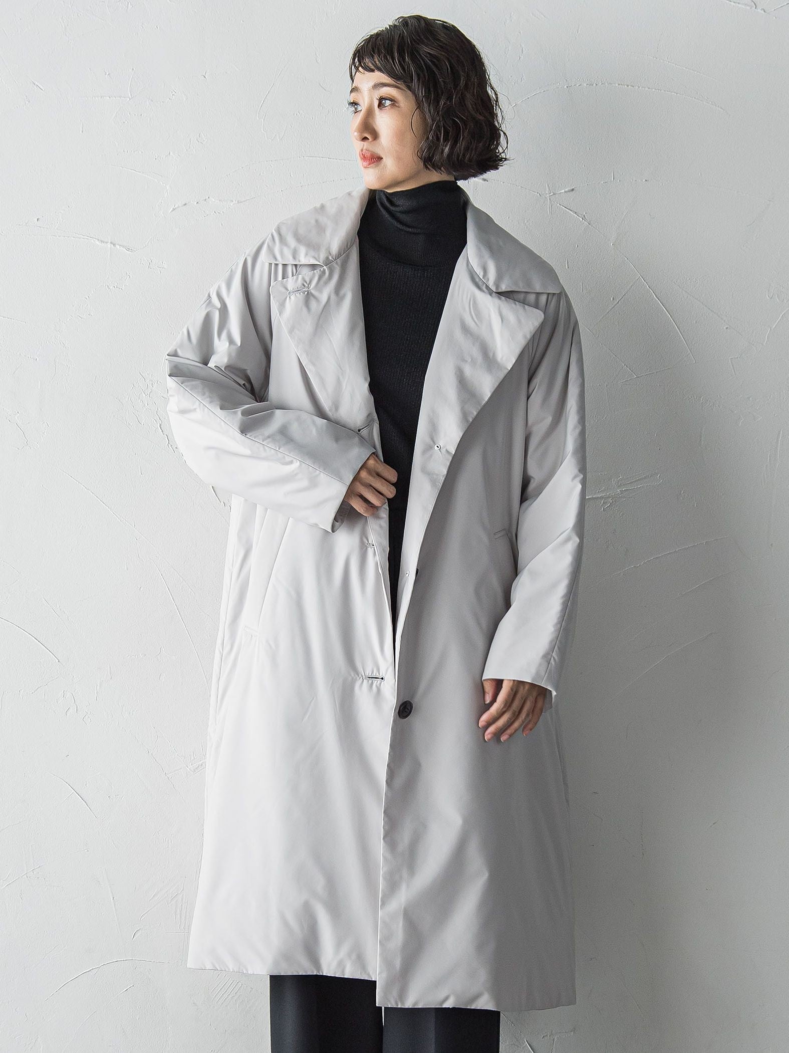 【大きいサイズ】<保温・蓄熱>空気をまとう”軽暖”コート