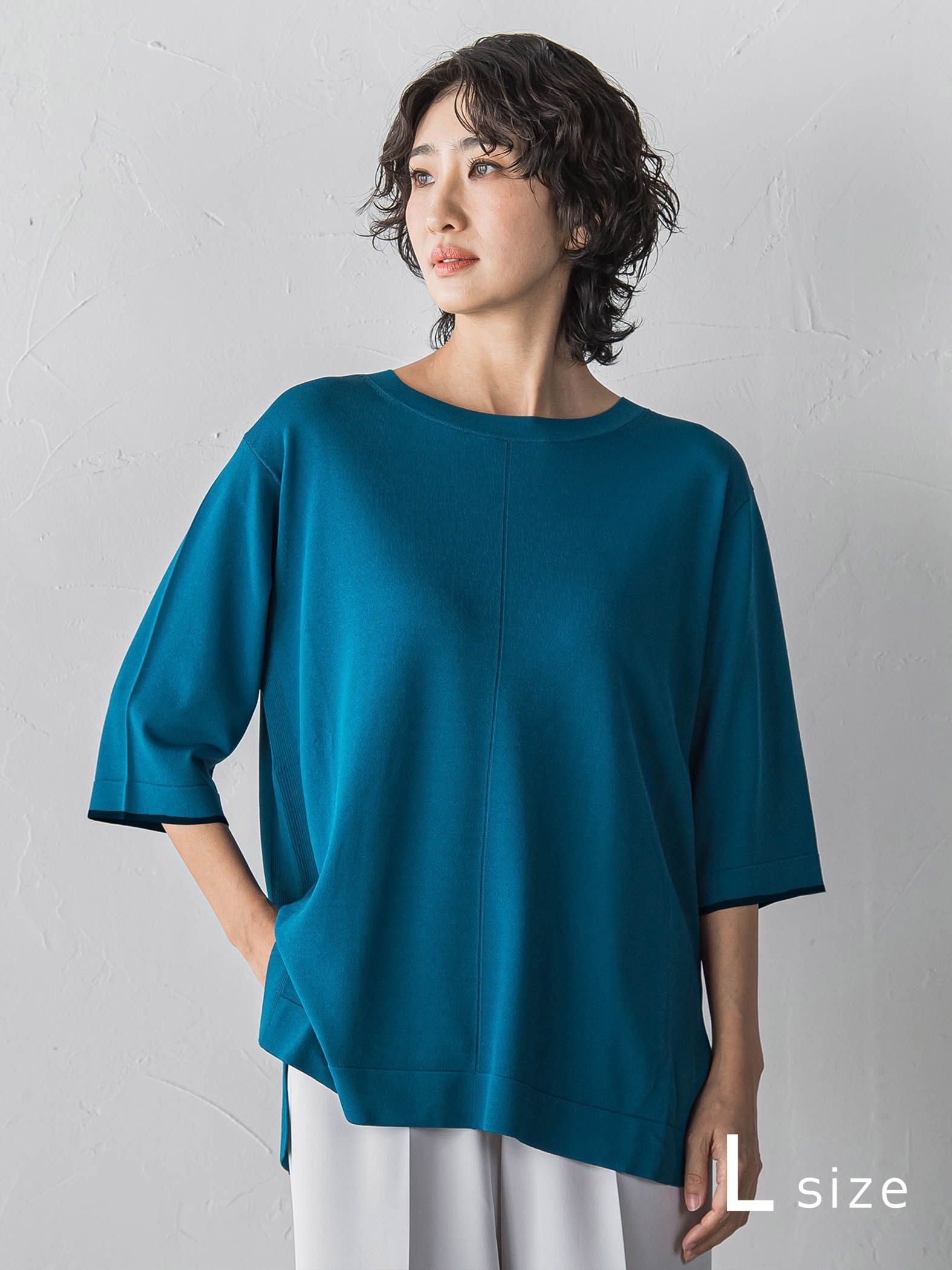 【大きいサイズ/新色追加】Tシャツニット