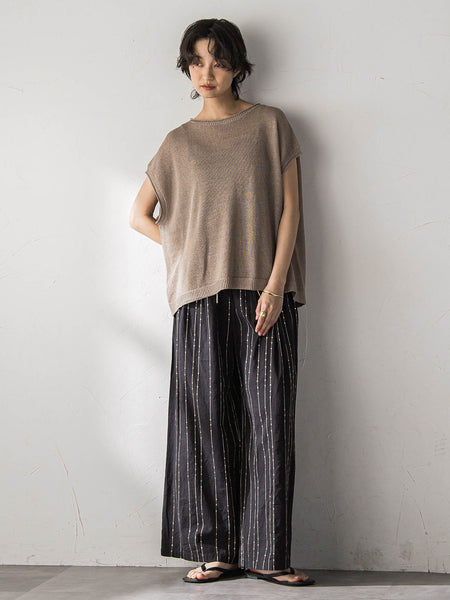 【40周年限定】スパンコール刺繍イージーワイドパンツ
