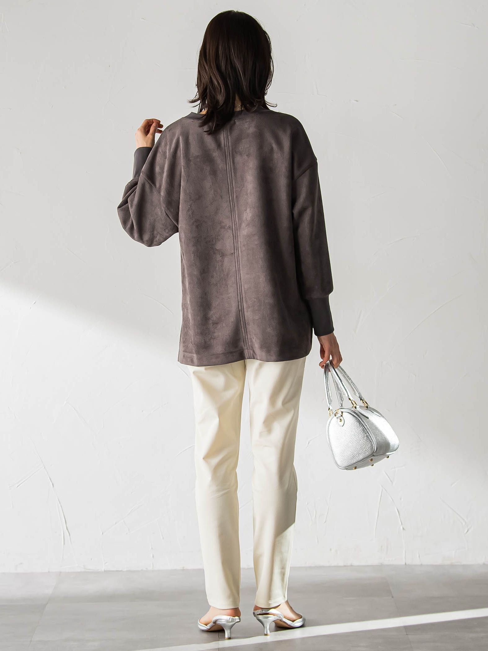 【WEB限定】フェイクスエードプルオーバー≪セットアップ対応/洗える≫