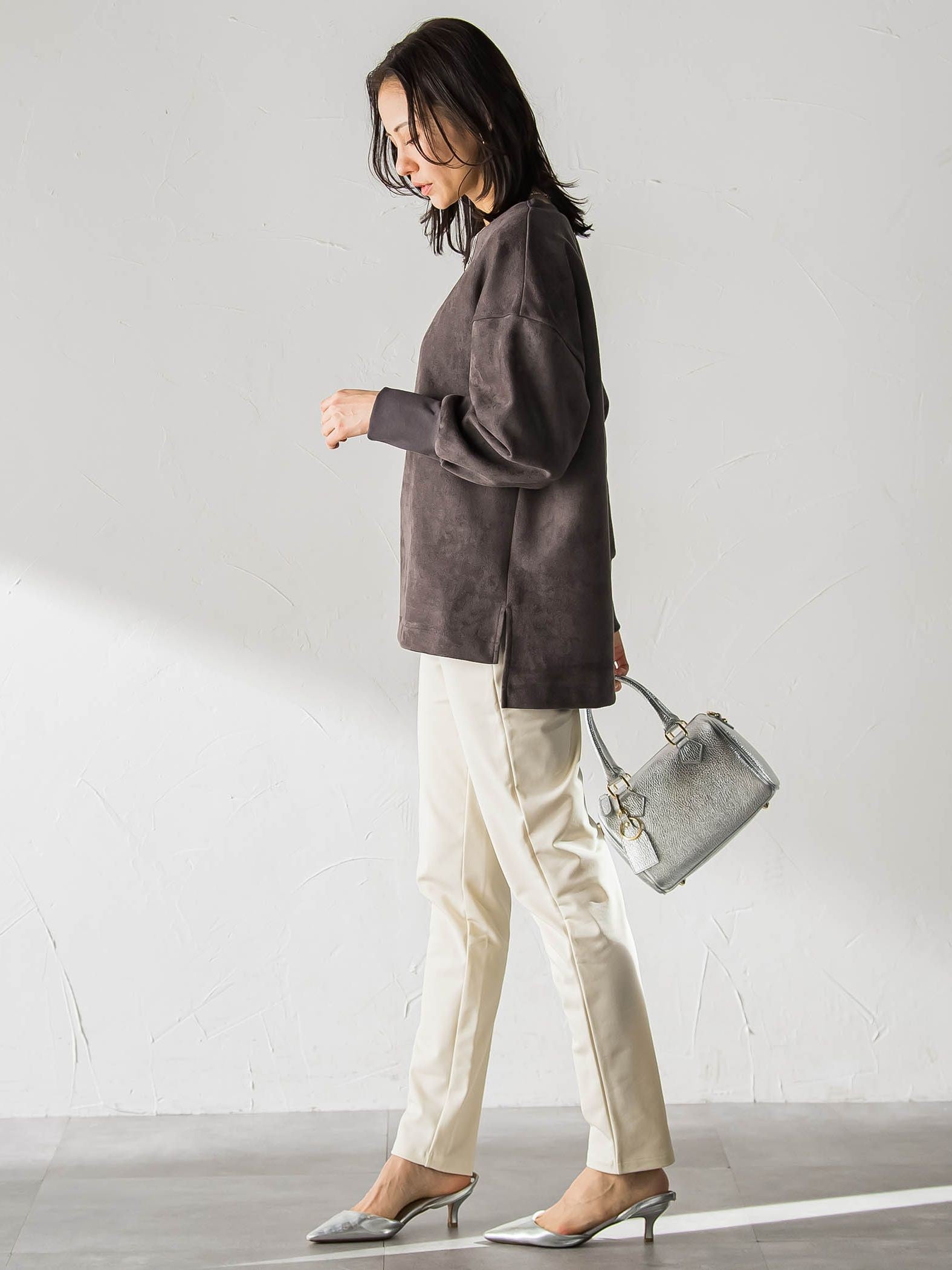 【WEB限定】フェイクスエードプルオーバー≪セットアップ対応/洗える≫