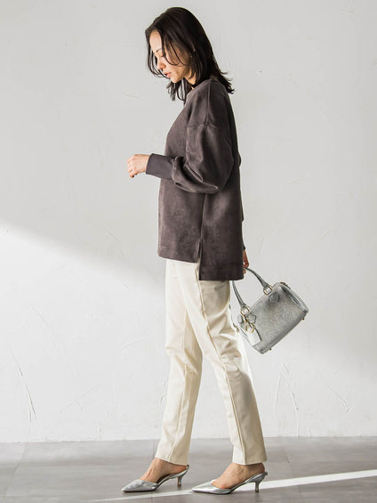 【WEB限定】フェイクスエードプルオーバー≪セットアップ対応/洗える≫