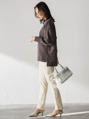 【WEB限定】フェイクスエードプルオーバー≪セットアップ対応/洗える≫