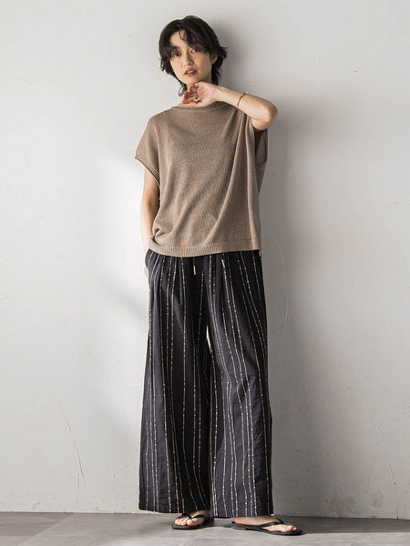 【40周年限定】スパンコール刺繍イージーワイドパンツ