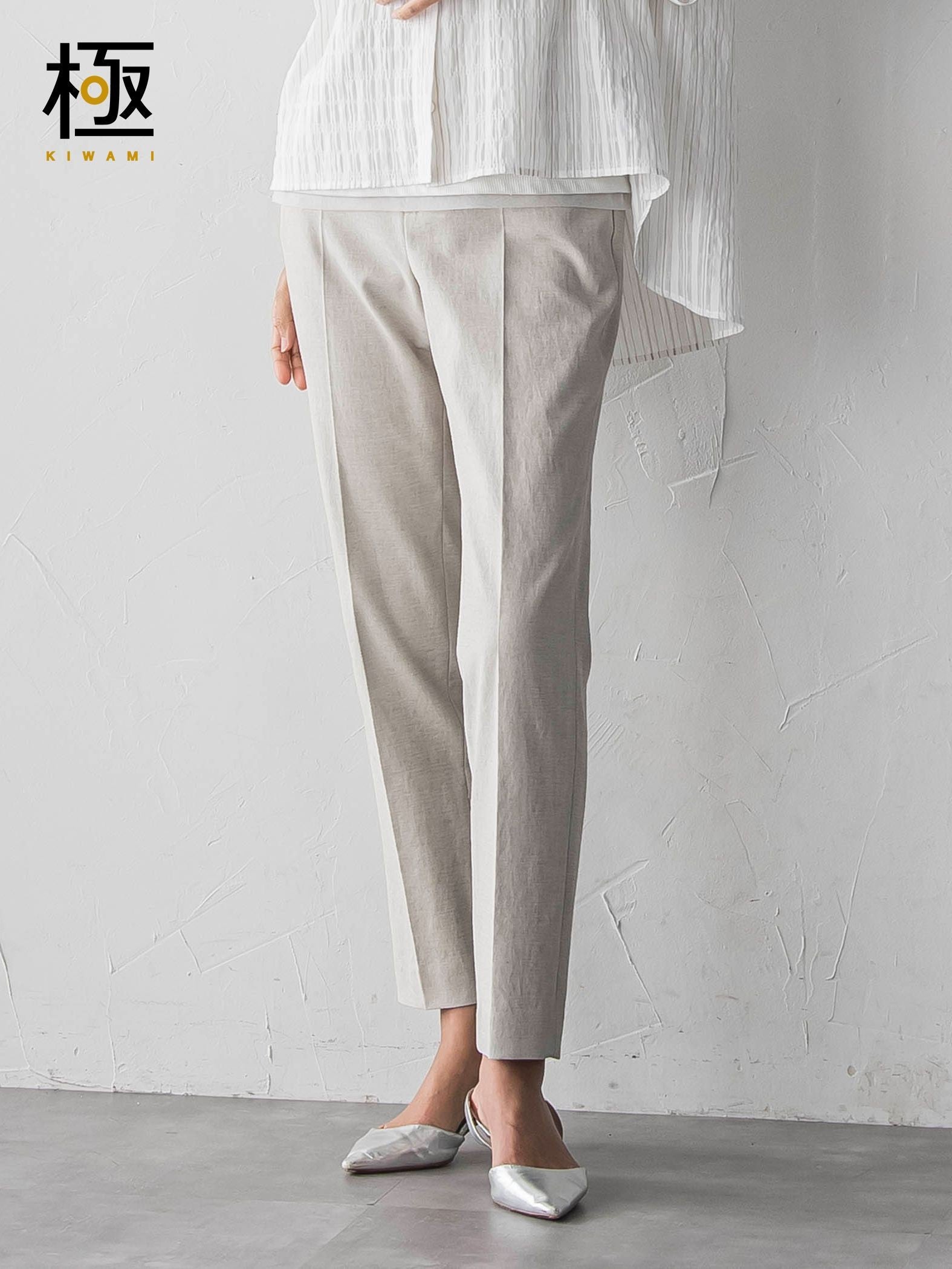 【WEB限定/+5cm丈長め】【極・名品パンツ】シェルタリングテーパードパンツ