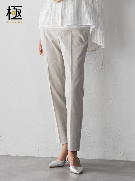 【WEB限定/+5cm丈長め】【極・名品パンツ】シェルタリングテーパードパンツ