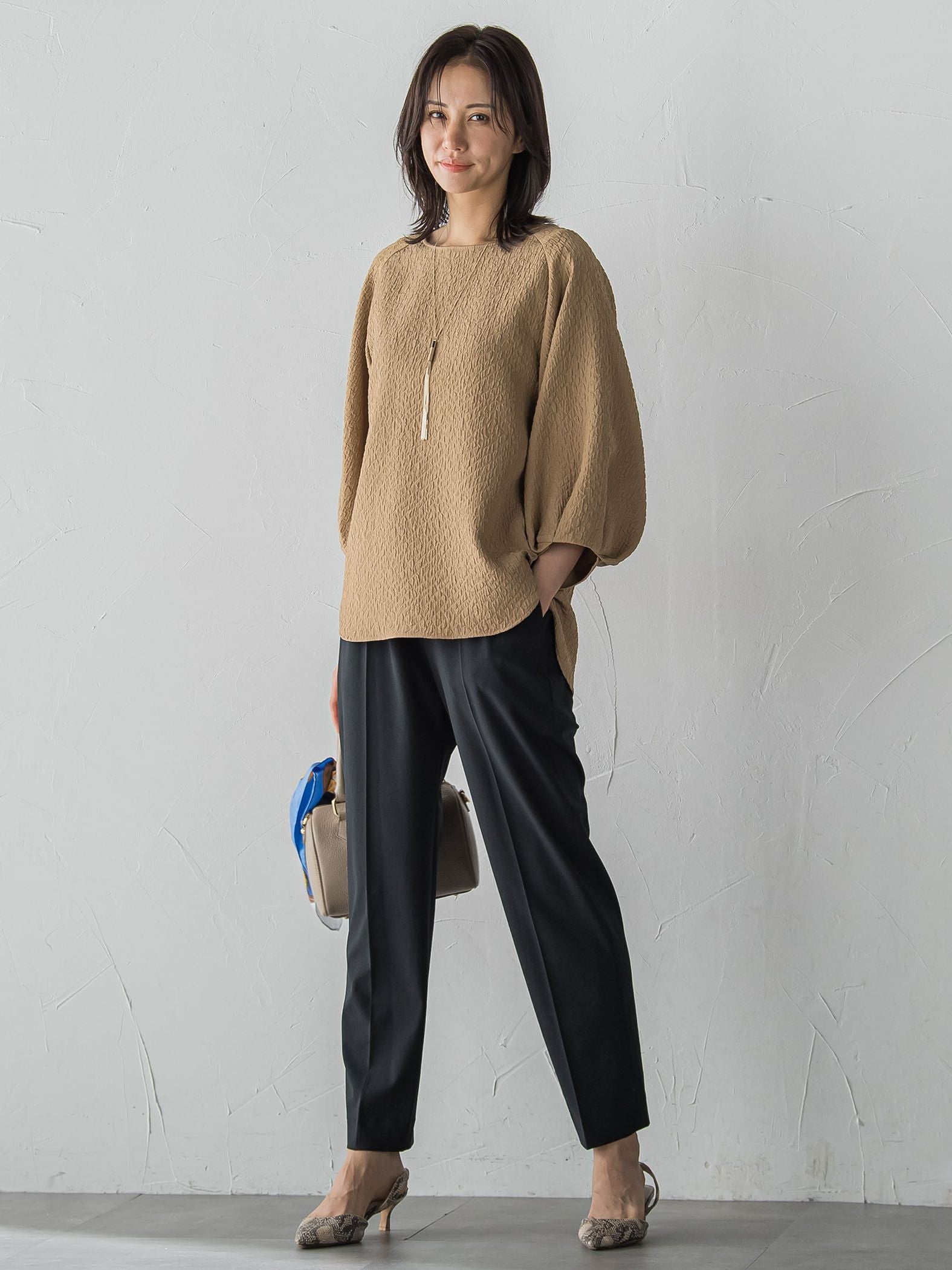 【WEB限定】Active Beautyテーパードパンツ≪13号・15号あり/洗濯機で洗える≫
