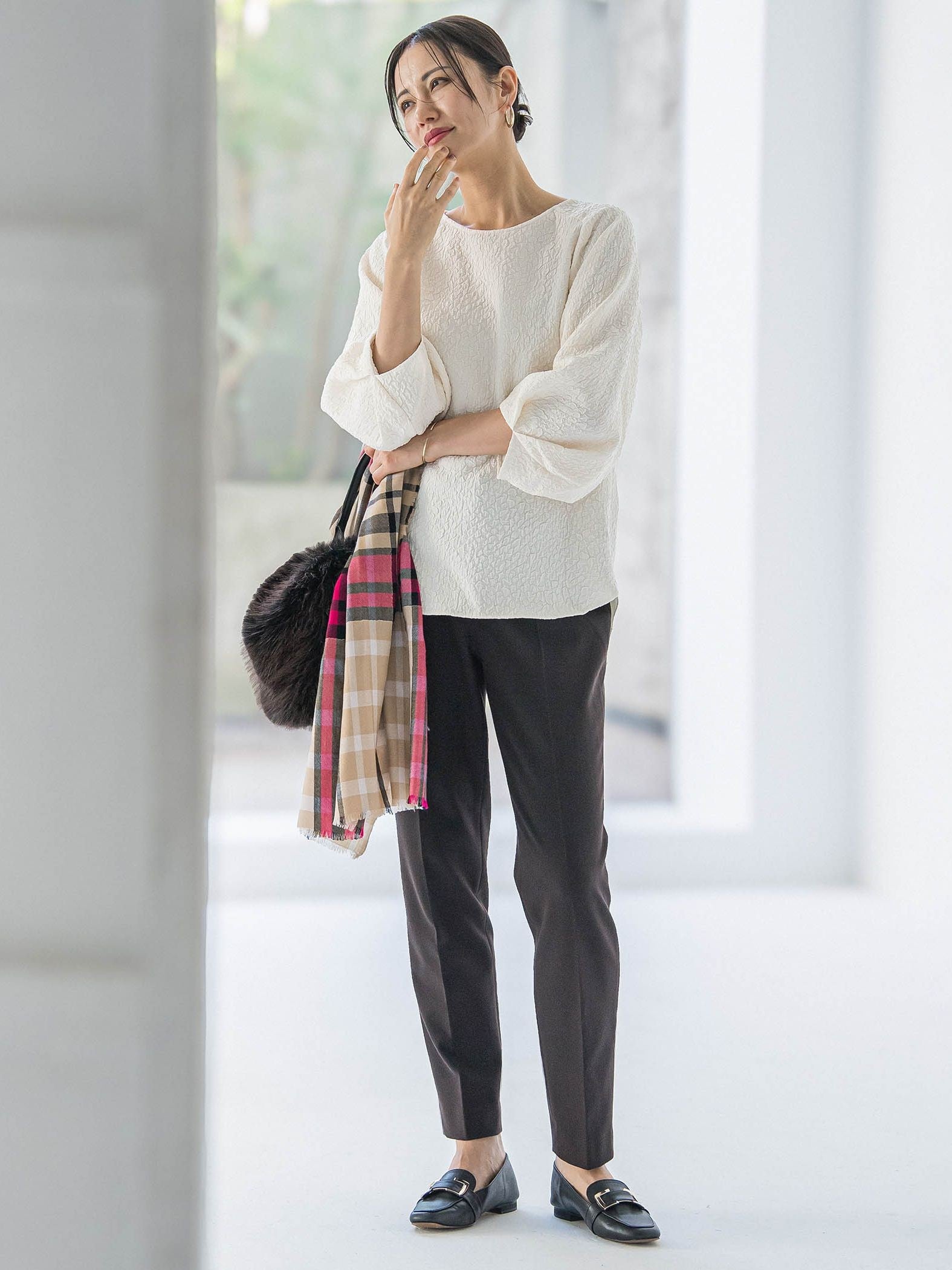 両面起毛テーパードパンツ≪WEB限定13号/洗える/セットアップ対応≫