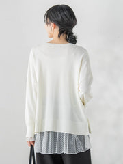 サイドボタンニット≪手洗い可能≫