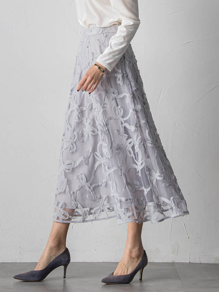 スパンコールテープチュールスカート