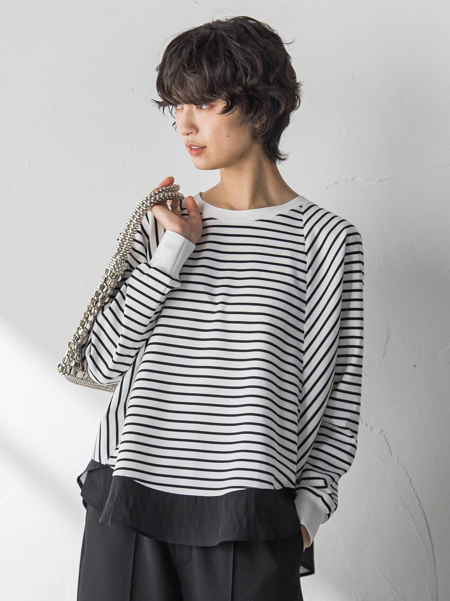 ポンチローマラウンドヘムドッキングプルオーバー