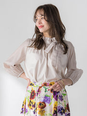 サイドリボンカットソー