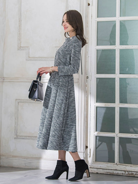 ツイードラメワンピース