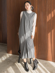 裏起毛サキソニーワンピース≪手洗い可能≫