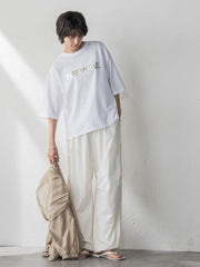 箔プリントロゴTシャツ≪手洗い可能≫