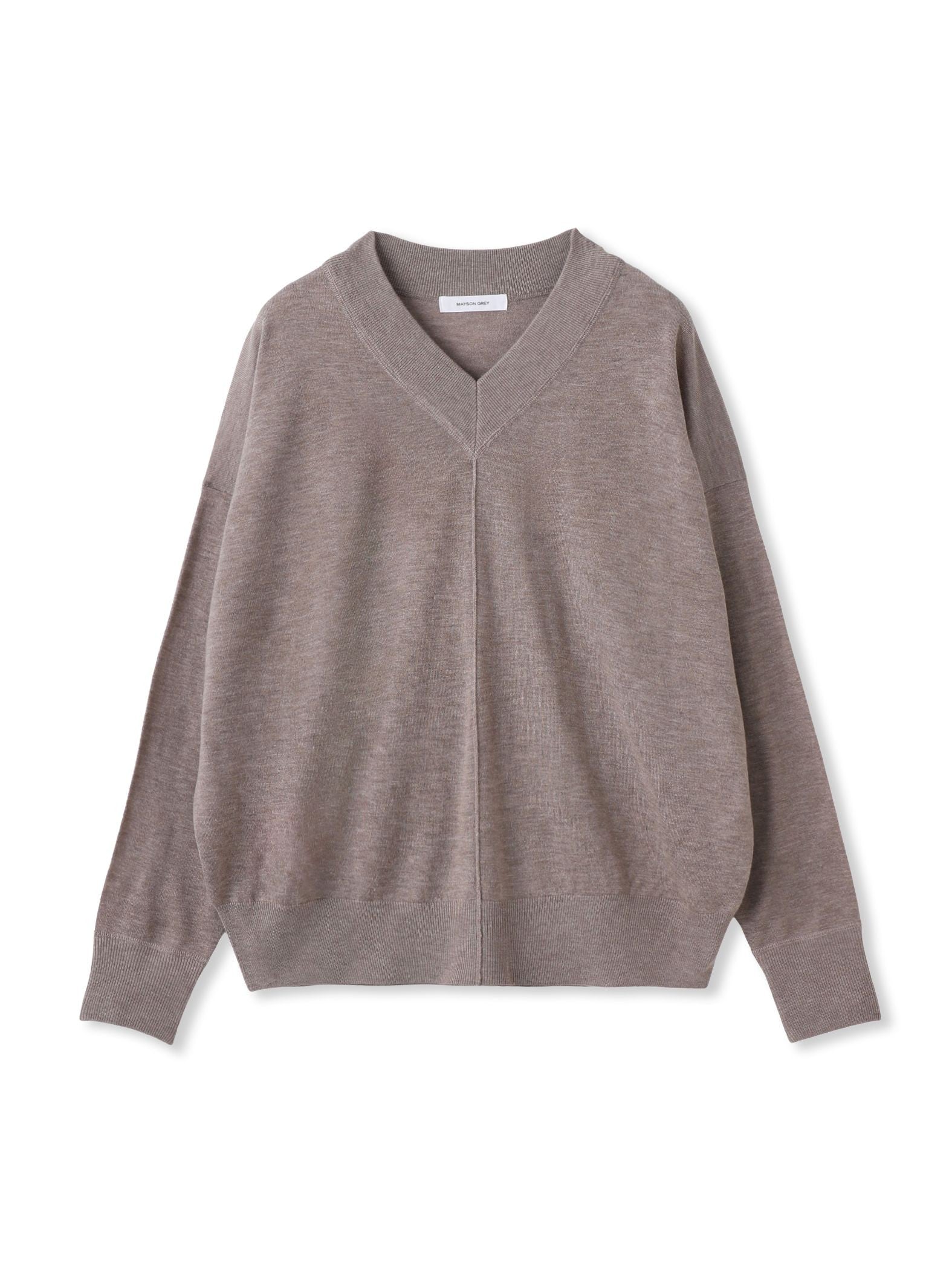 シルクカシミヤVネックコクーンニットプルオーバー≪手洗い可能≫