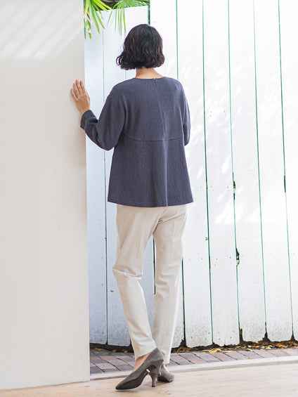 つぶつぶジョーゼットカットソー≪洗濯機で洗える≫
