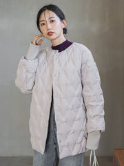 ステッチレスダウンコート