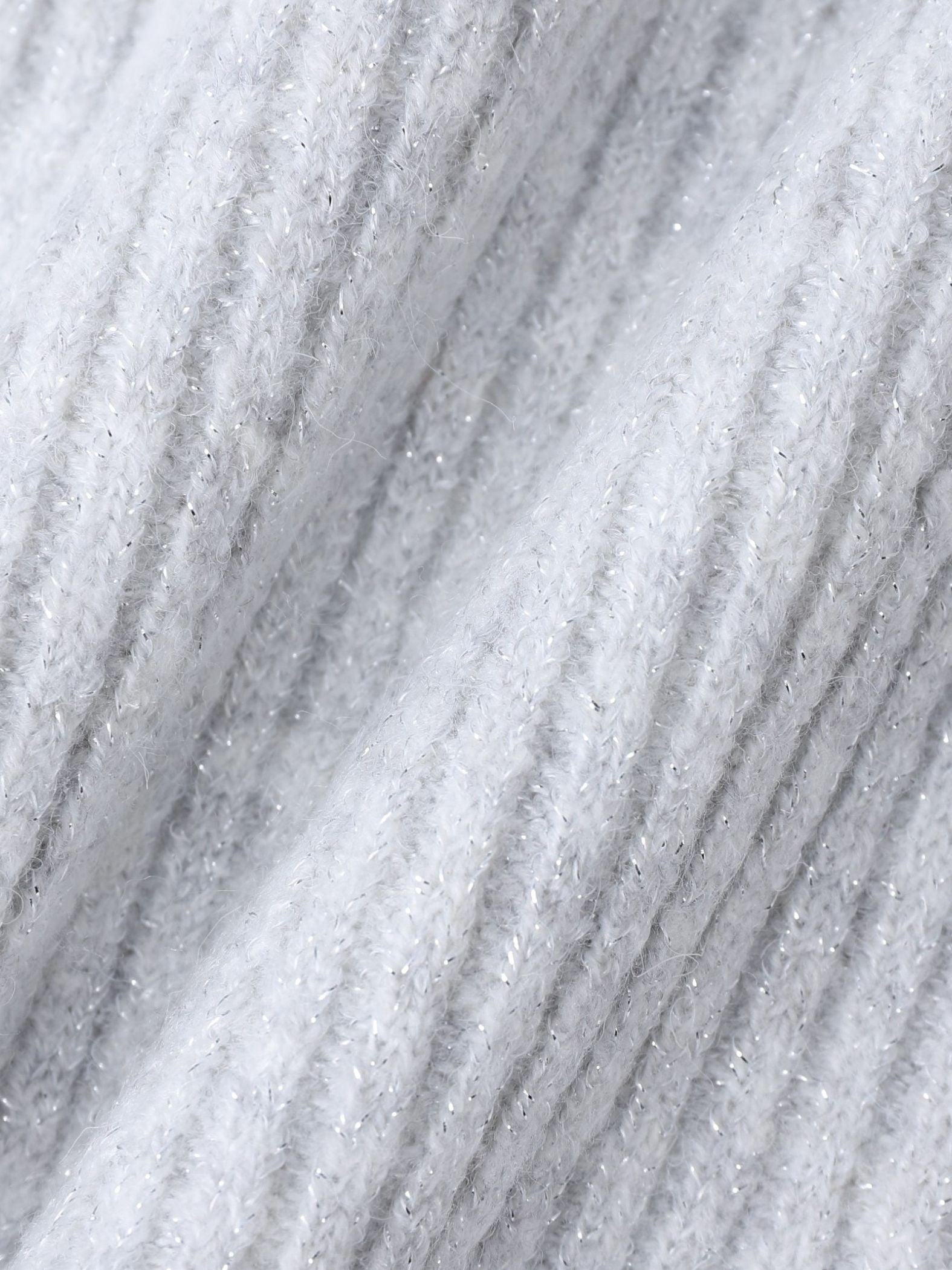 【WEB限定カラーあり】ラメボトルネックプルオーバー≪手洗い可能≫