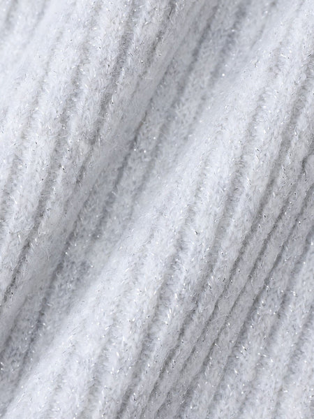 【WEB限定カラーあり】ラメボトルネックプルオーバー≪手洗い可能≫