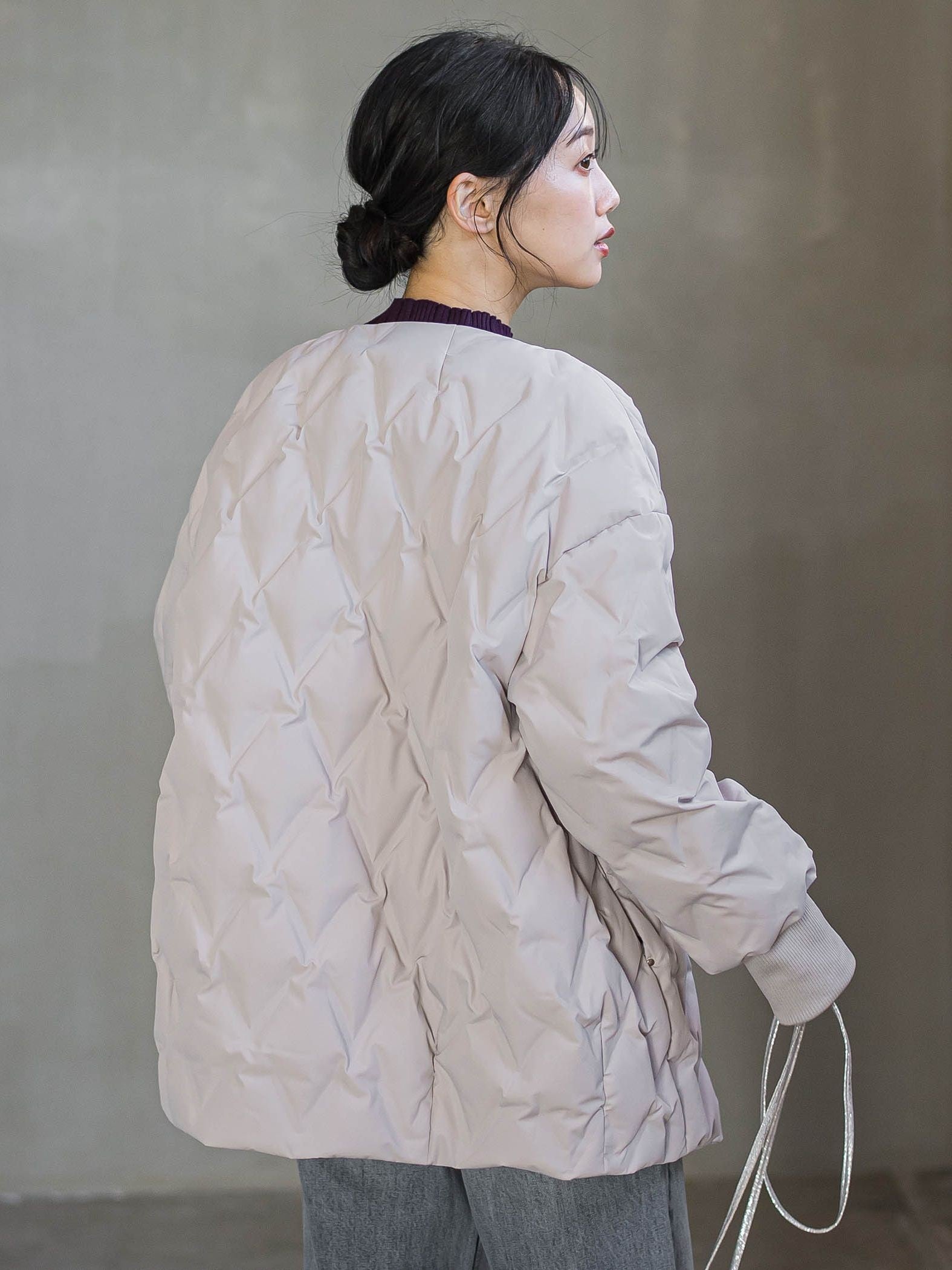 ステッチレスダウンコート