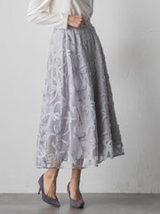 スパンコールテープチュールスカート