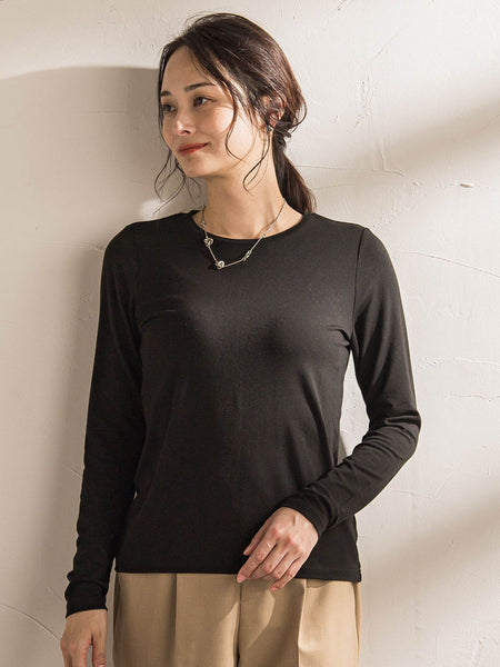 【WEB限定】吸湿発熱スムースタッチカットソー