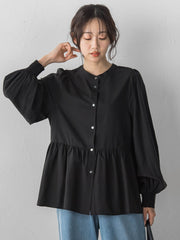 2WAYシアーペプラムシャツ