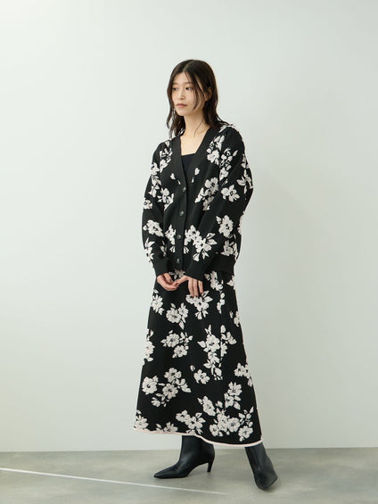 フクレジャガードニットカーディガン