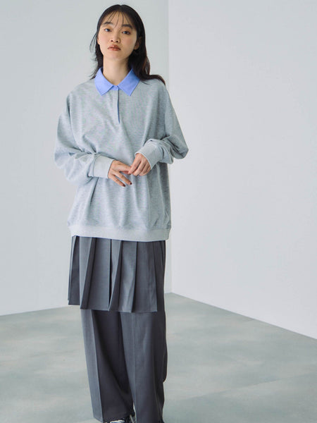 配色ポロスウェットプルオーバー≪セットアップ対応/手洗い可能≫