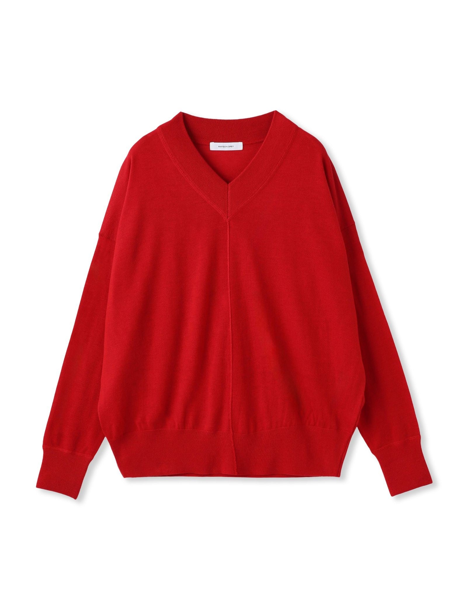 シルクカシミヤVネックコクーンニットプルオーバー≪手洗い可能≫