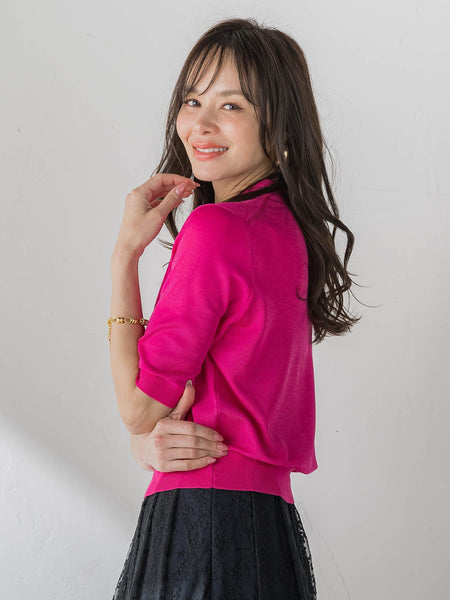 【WEB限定カラーあり】LUCINDAポロニット