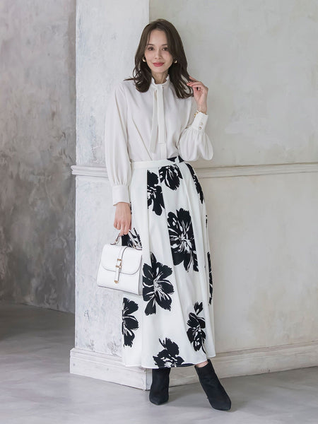 ビッグフラワーフロッキースカート