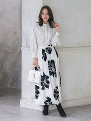 ビッグフラワーフロッキースカート