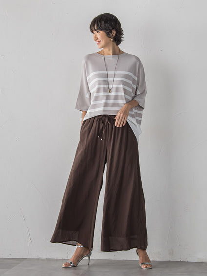 【WEB限定】”涼感”ボーダーニット