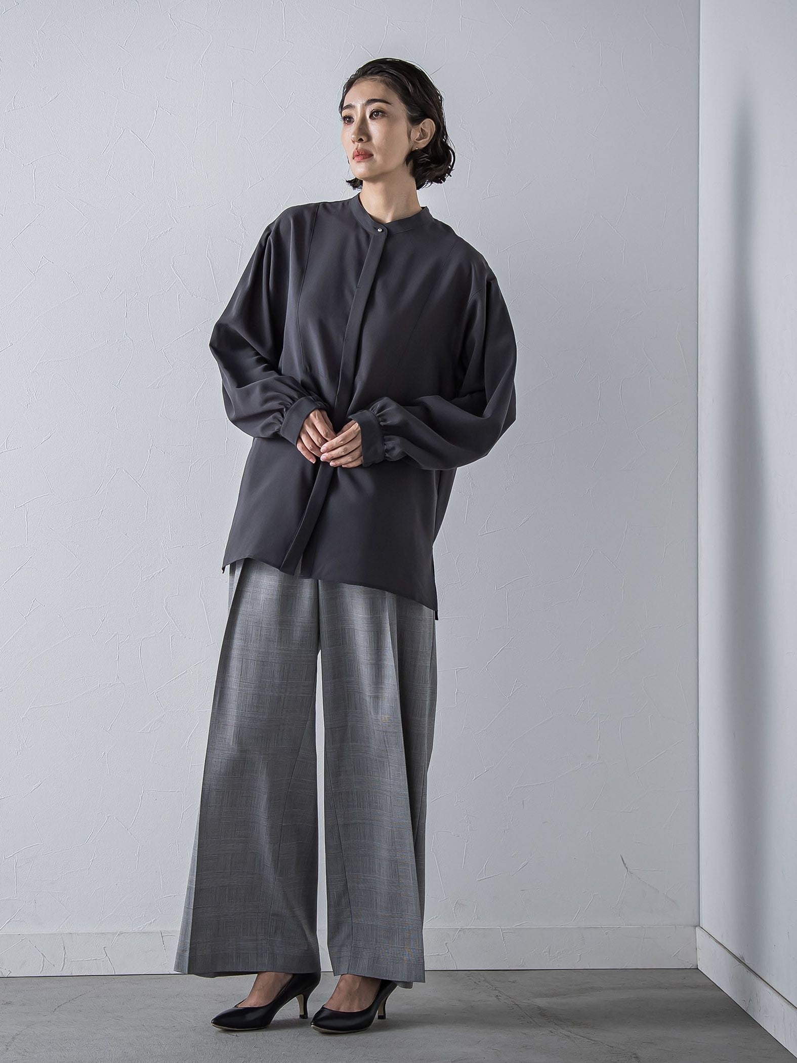 グレンチェックパンツ≪洗濯機で洗える≫