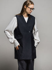 TWギャバジン　スリーブレスコート