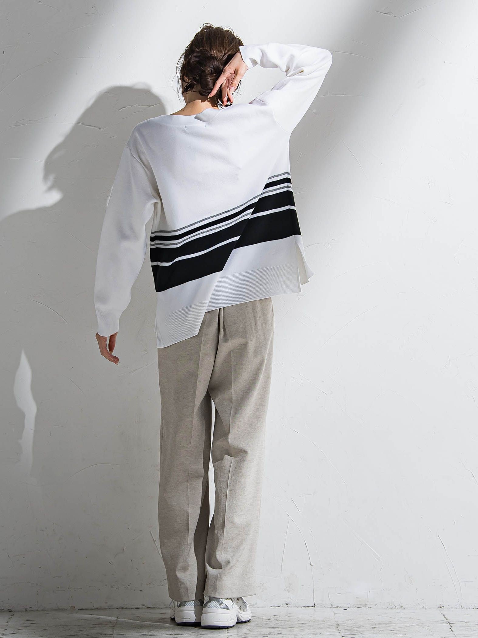 【WEB限定】シェルタリングワイドパンツ≪洗濯機で洗える≫