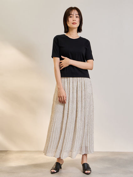 ランダムドットマジョリカプリーツスカート