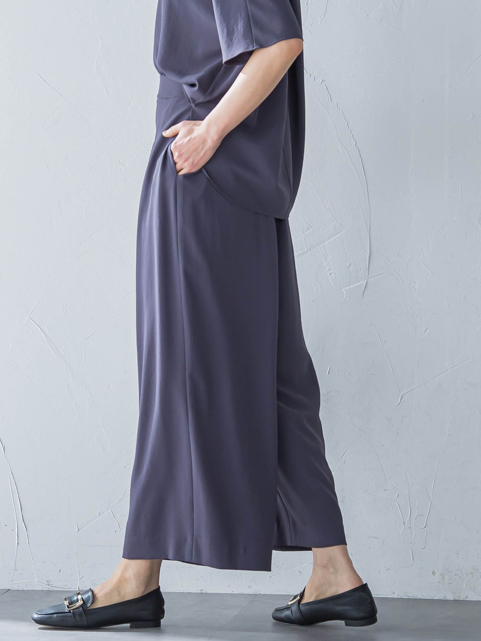 【一部店舗限定販売】キレイ×リラックス ガウチョパンツ≪洗濯機で洗える≫
