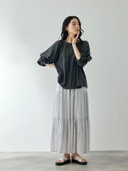 ホイップタックスリーブブラウス