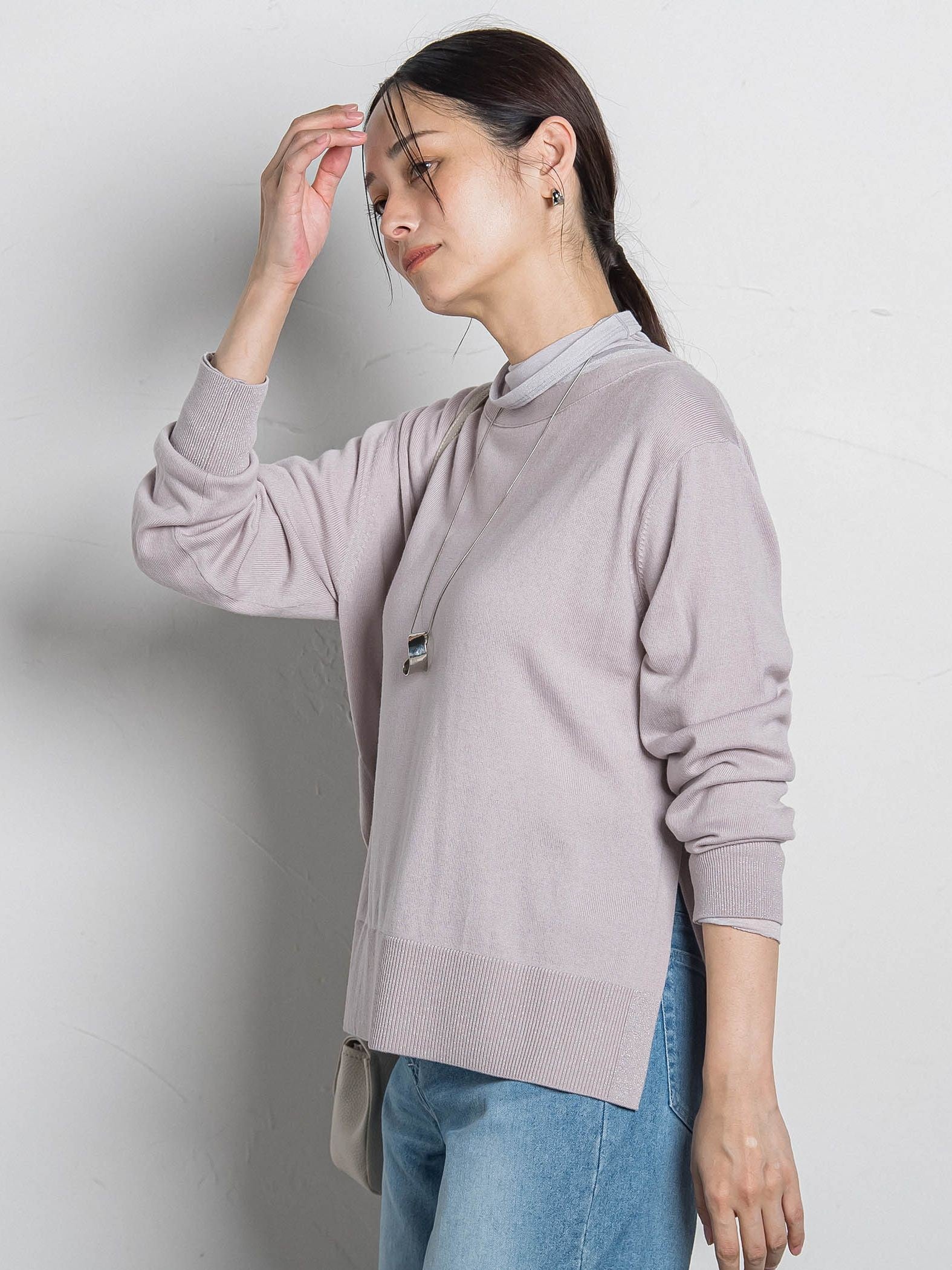 カシミヤシルクシアーラメタートル≪WEB限定カラー/手洗い可能≫