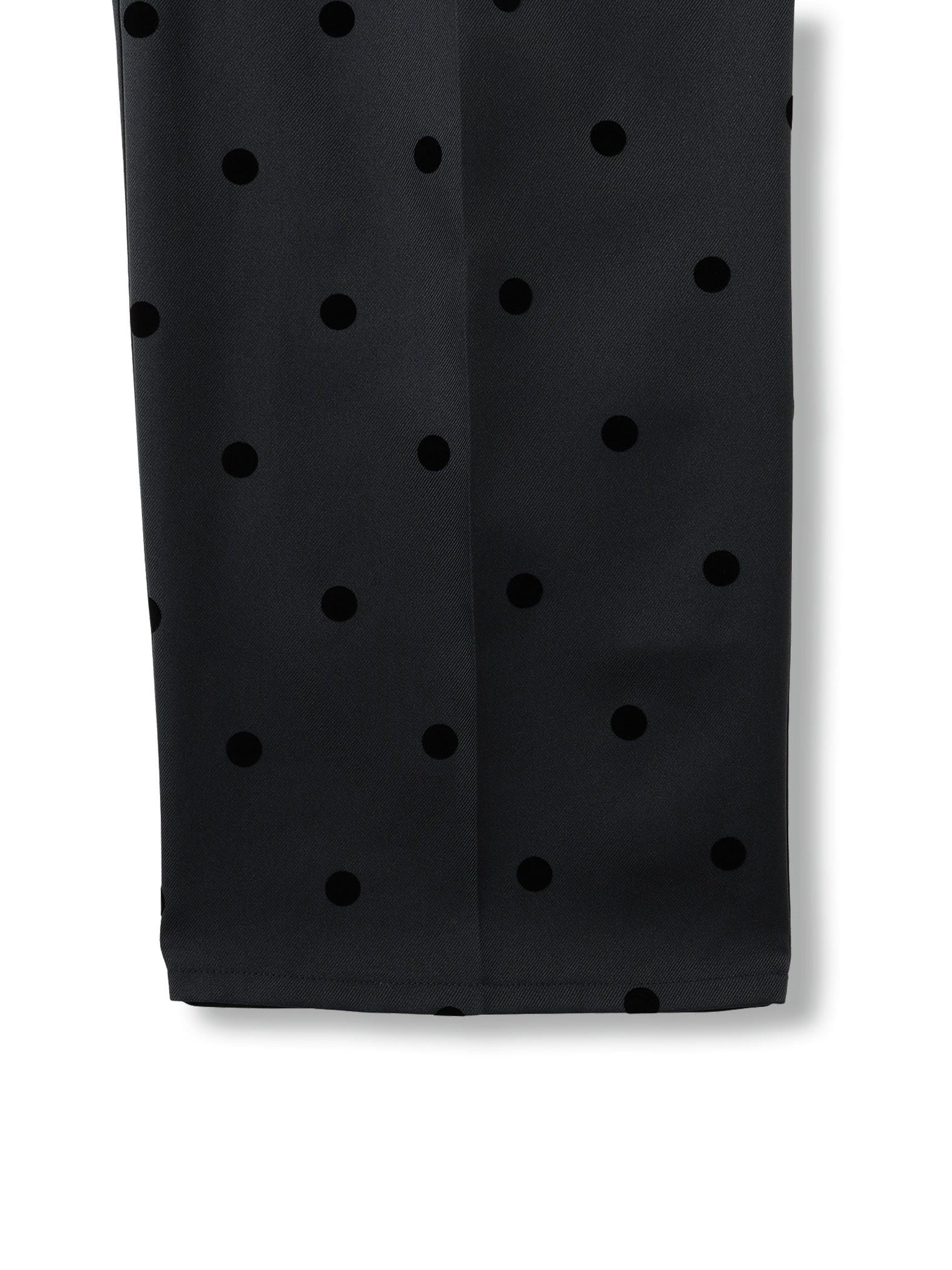 フロッキードットイージーワイドパンツ≪手洗い可能≫