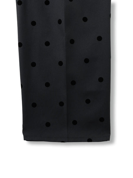 フロッキードットイージーワイドパンツ≪手洗い可能≫