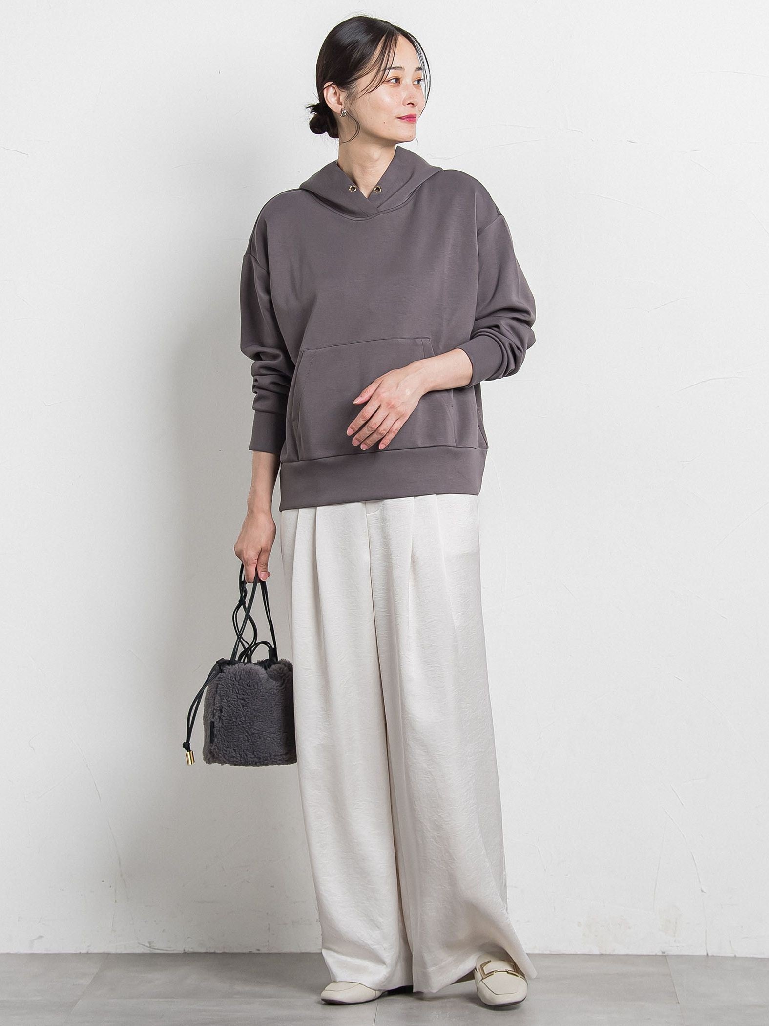 カリーヌサテンパンツ≪洗える≫