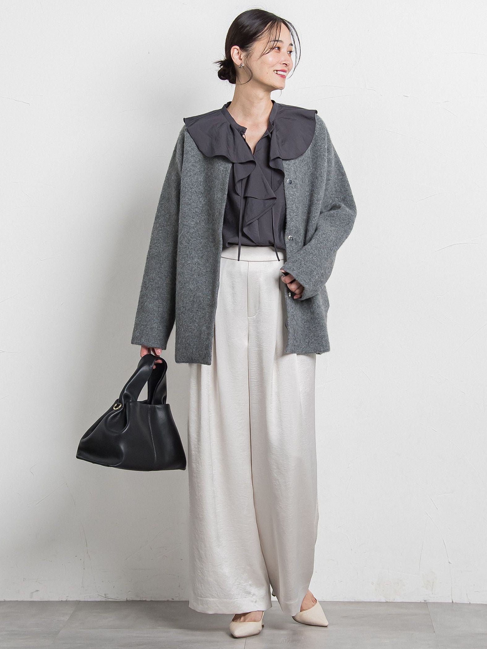 カリーヌサテンパンツ≪洗える≫